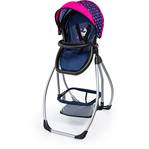 Bayer Design Puppen-Hochstuhl Trio Blau, Mit Einhorn 3 Bayer Design Puppen-Hochstuhl Trio Blau, Mit Einhorn