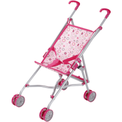 Knorr Toys® Puppenbuggy Sim - Colorful Rings Rosa