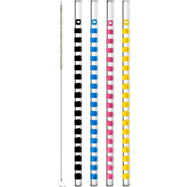 Leonardo Glas-Trinkhalm + Reinigungsbürste BRERA 20 Cm 5er Set Bunt 3 Leonardo Glas-Trinkhalm + Reinigungsbürste BRERA 20 Cm 5er Set Bunt
