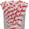 Luxentu Papier-Trinkhalme Cocktail 13 Cm 100er Set Hellrot