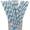 Luxentu Papier-Trinkhalme Gepunktet 19.7 Cm 100er Set Blau