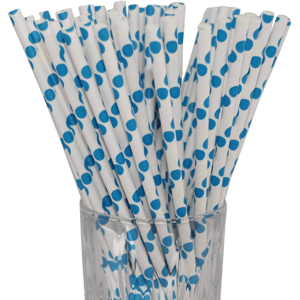 Luxentu Papier-Trinkhalme Gepunktet 19.7 Cm 100er Set Blau 3 Luxentu Papier-Trinkhalme Gepunktet 19.7 Cm 100er Set Blau