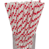 Luxentu Papier-Trinkhalme Gepunktet 19.7 Cm 100er Set Rot