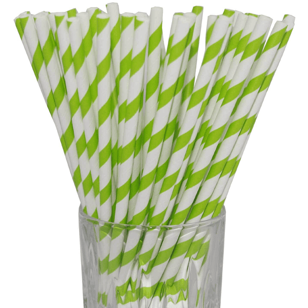 Luxentu Papier-Trinkhalme Gestreift 19.7 Cm 100er Set Grün 3 Luxentu Papier-Trinkhalme Gestreift 19.7 Cm 100er Set Grün