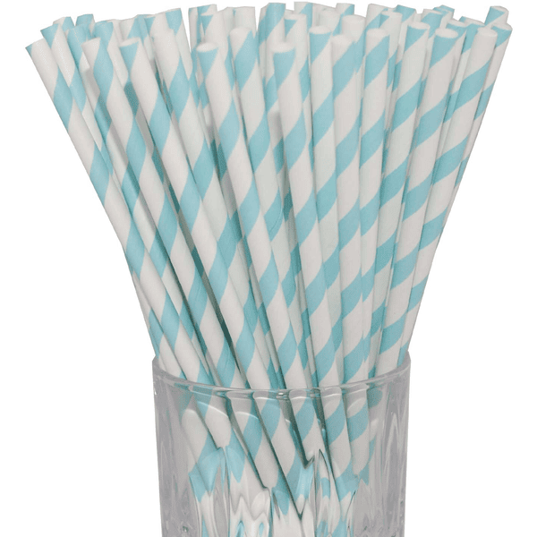 Luxentu Papier-Trinkhalme Gestreift 19.7 Cm 100er Set Hellblau 3 Luxentu Papier-Trinkhalme Gestreift 19.7 Cm 100er Set Hellblau