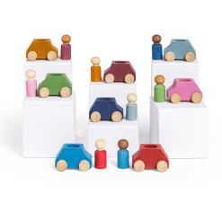Montessori® Pack 8 Autos Mit 8 Figuren Lernspiel Für Kinder Mehrfarbig