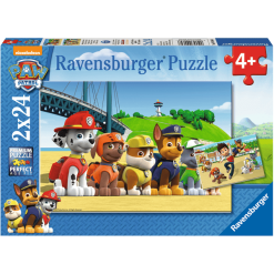 Ravensburger Puzzle 2 X 24 Teile, Paw Patrol: Heldenhafte Hunde