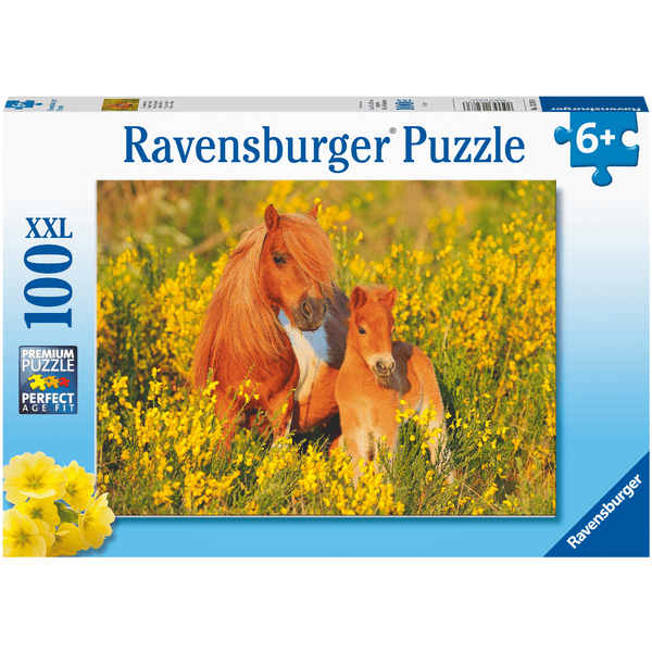 Ravensburger Puzzle XXL 100 Teile - Shetlandponys 3 Ravensburger Puzzle XXL 100 Teile - Shetlandponys