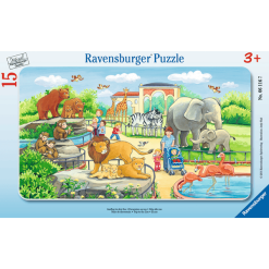 Ravensburger Rahmenpuzzle - Ausflug In Den Zoo 15 Teile