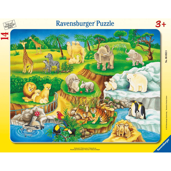 Ravensburger Rahmenpuzzle - Zoobesuch 14 Teile 3 Ravensburger Rahmenpuzzle - Zoobesuch 14 Teile