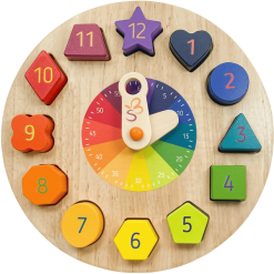 Schmetterline Kronolino - Holzuhr Mit Regenbogen-Farben