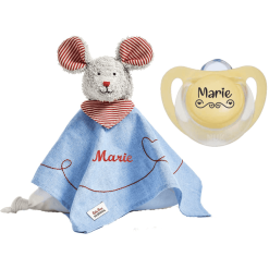 Schnullireich Geschenkset Käthe Kruse Schmusetuch Mit Namen Maus + NUK Namensschnuller (0-6 Mon) Blau 6 Schnullireich Geschenkset Käthe Kruse Schmusetuch Mit Namen Maus + NUK Namensschnuller (0-6 Mon) Blau -Kinderspielzeug Geschäft schnullireich geschenkset kaethe kruse schmusetuch mit namen maus nuk namensschnuller 0 6 mon blau a405722 1