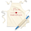 Schnullireich Kinder Kochschürze Mit Namen Bedruckt Made With Love Natur -Kinderspielzeug Geschäft schnullireich kinder kochschuerze mit namen bedruckt made with love natur a406140