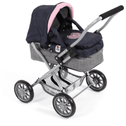 BAYER CHIC 2000 Mini-Kuschelwagen SMARTY Melange Grau-navy