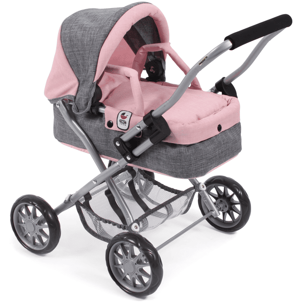 BAYER CHIC 2000 Mini-Kuschelwagen SMARTY Melange Grau-rosa 3 BAYER CHIC 2000 Mini-Kuschelwagen SMARTY Melange Grau-rosa