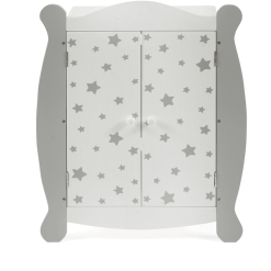 BAYER CHIC 2000 Puppen-Kleiderschrank Stars Grau