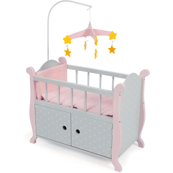 BAYER CHIC 2000 Puppenbett Mit Mobile Puntos Grey 3 BAYER CHIC 2000 Puppenbett Mit Mobile Puntos Grey