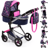 Bayer Design Kombi-Puppenwagen Neo Vario Herzchen Blau/pink Mit Herzen Und Meerjungfrau