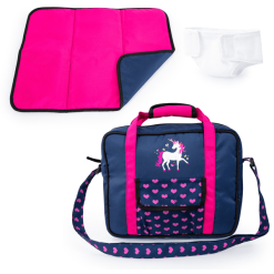 Bayer Design Pflegetasche Blau, Mit Einhorn