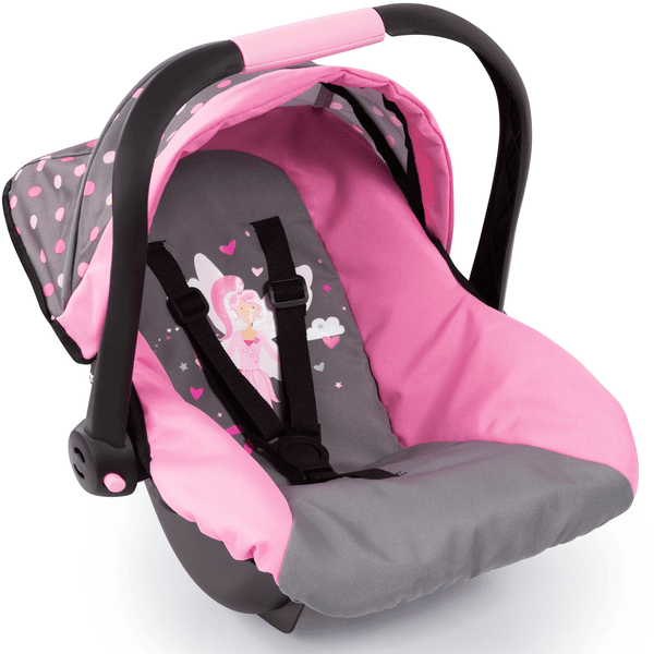 Bayer Design Puppen-Autositz Mit Dach Rosa/grau Mit Fee 3 Bayer Design Puppen-Autositz Mit Dach Rosa/grau Mit Fee