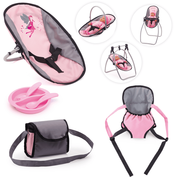 Bayer Design Zubehör-Set Vario Rosa/grau, Mit Fee 3 Bayer Design Zubehör-Set Vario Rosa/grau, Mit Fee