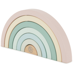 Bieco Holz Regenbogen Zum Stapeln Rosa