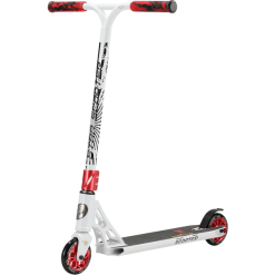 Bikestar STAR-SCOOTER® Freestyle Aluminium Jump Stunt Scooter | 110mm Räder | Weiß Rot