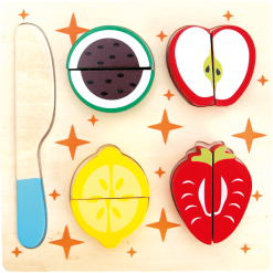 Bino 3D Puzzle Holz, Obst Mit Schneidebrett