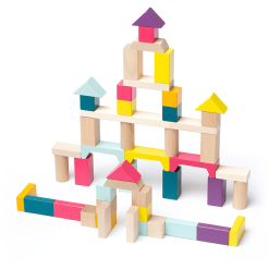 CUBIKA TOYS Cubika Baukasten Aus Holzklötzen "Cubika 2", 50-tlg.