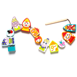 CUBIKA TOYS Cubika Schnurrspielzeug Aus Holz "Fröhliche Zwerge"