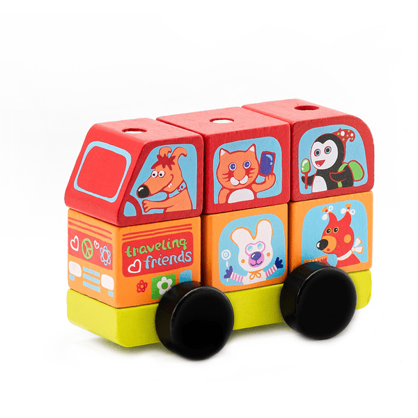 Cubika Toys Holzspielzeug Mini Bus "Fröhliche Tiere" 3 Cubika Toys Holzspielzeug Mini Bus "Fröhliche Tiere"