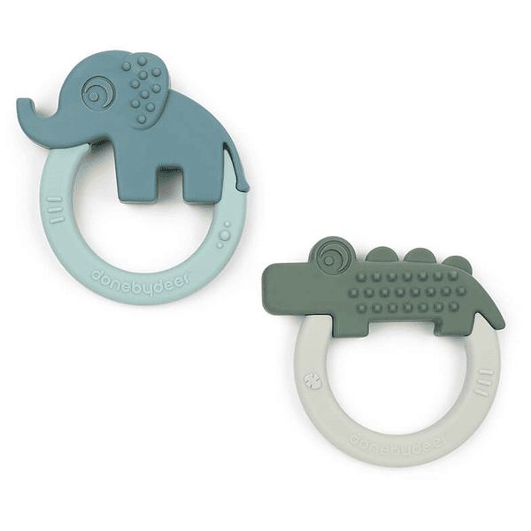 Done By Deer™ 2-er Pack Deer Friends Grün/Blau 3 Done By Deer™ 2-er Pack Deer Friends Grün/Blau