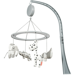 Done By Deer™ Musik-Mobile Sleepy Mit Spiegel, Grau