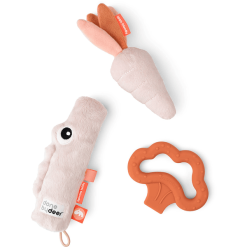 Done By Deer™ Sensorik-Spielset 3 Teile Croco Rosa