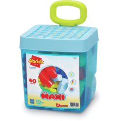 Ecoiffier Maxi Abrick Trollley Blau Mit Bausteinen