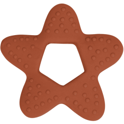 Filibabba Beißring Stern Naturkautschuk - Rust