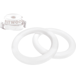 Fitwood ULPU MINI Turnringe, Weiß - Weiße Riemen