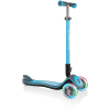 GLOBBER Scooter ELITE DELUXE LIGHTS Mit Leuchtrollen, Sky Blau
