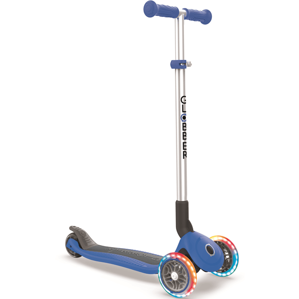 Globber Scooter Primo Foldable Mit Leuchtrollen, Navy-blau 3 Globber Scooter Primo Foldable Mit Leuchtrollen, Navy-blau