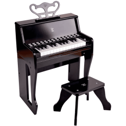 Hape Leuchttasten-Piano Mit Hocker, Schwarz