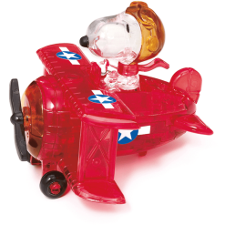 HCM Kinzel Crystal Puzzle Snoopy Im Flugzeug Mehrfarbig
