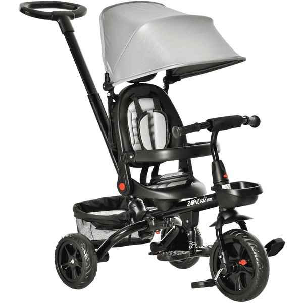 HOMCOM Dreirad Veränderbar In 4 Formen Grau 3 HOMCOM Dreirad Veränderbar In 4 Formen Grau