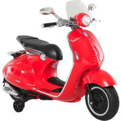 HOMCOM Elektrisches Kindermotorrad Als Vespa Rot