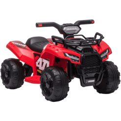 HOMCOM Elektroquad 6V Akku Elektroauto LED Frontlicht Rot