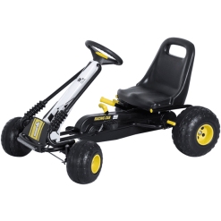 HOMCOM Go Kart Mit Handbremse Schwarz