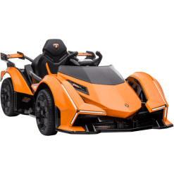 HOMCOM Kinder Elektroauto Mit Licht Und Soundfunktionen Orange