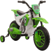 HOMCOM Kinder Elektromotorrad Mit 2 Abnehmbaren Stützrädern Grün -Kinderspielzeug Geschäft homcom kinder elektromotorrad mit 2 abnehmbaren stuetzraedern gruen a412411