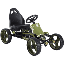 HOMCOM Kinder Go Kart Mit Handbremse Grün