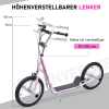 HOMCOM Kinderroller Mit Handbremse, Extra Dicker Luftbereifung, Höhenverstellbarer Lenker Rosa -Kinderspielzeug Geschäft homcom kinderroller mit handbremse extra dicker luftbereifung hoehenverstellbarer lenker rosa a328629