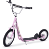 HOMCOM Kinderroller Mit Luftbereifung Und Handbremse Pink